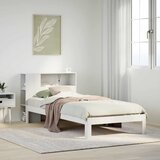 Krevet s regalom za knjige bez madraca bijeli 75x190cm borovina | shoptok.hr