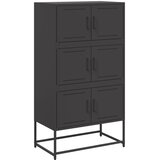  Komoda crna 68,5 x 38,5 x 123,5 cm čelična | Eponuda.com