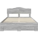  Konstrukcija postelje Siva Sonoma 140 x 200 cm Konstruiran les, (5000102421) | Shoptok.si