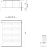 Windsor & Co Sofas Temno modra oblazinjena zakonska postelja s prostorom za shranjevanje z letvenim dnom 160x200 cm Juno – | Shoptok.si