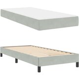 vidaXL Postelja boxspring z vzmetnico Svetlo siva 90 x 200 cm Žamet | Shoptok.si