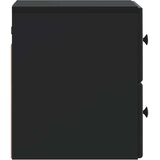  Stenski nočni omarici s predalom 2 pcs Črna 34,5 x 33 x 40 cm, (5000233503) | Shoptok.si