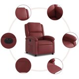 vidaXL Električni naslonjač od umjetne kože crvena boja vina | shoptok.hr