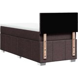  Box spring postelja z vzmetnico temno rjava 90x200 cm blago, (21310439) | Shoptok.si