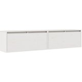 Furnova Stenska omarica 2 kosa bela 80x30x35 cm trdna borovina, (21949606) | Shoptok.si