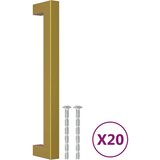  Ručke za ormarić 20 kom zlatne 160 mm od nehrđajućeg čelika | shoptok.hr