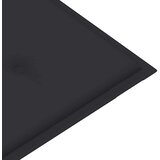  Složiva vrtna klupa s jastukom 128,5 cm od masovne tikovine Antracitno siva 120 cm | Shoptok.si