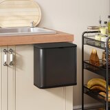 HOMCOM koš za smeti nerjaveče jeklo, plastika 29,7D x 17,4Š x 30V cm črno, (5000241868) | Shoptok.si