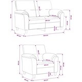  Set sofe 2 pcs Tirkizna Baršun - Tirkizna 1-Sjedalo + 2-Sjedalo (120 cm) | shoptok.hr