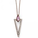 Ženski oliver weber locate rosegold antique pink lanČiĆ sa swarovski kristalnim priveskom ( 12031rg.920 ) Cene