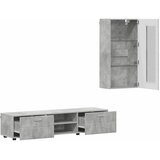  Set TV komoda FLORIN 3 pcs Betonski sivi Konstruirano drvo | shoptok.hr