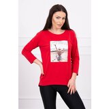 Kesi Blouse with Paradise red print | shoptok.hr