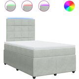 Maison Chic Box spring postelja - Vzmetna postelja z vzmetnico svetlo siva 120x190 cm žamet SL4434, (21900173) | Shoptok.si