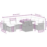  8-dijelni set vrtnih sofa od poliratana s jastucima crni | shoptok.hr