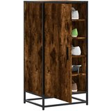 vidaXL Stojalo za čevlje dimljen hrast 48x38x97,5 cm inženirski les Cene