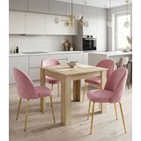 Inca stolica - svijetlo ružičasti baršun / zlatne noge x 1 | shoptok.hr