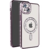 AVIZAR Diamantno ohišje za iPhone 14 Plus MagSafe Obris Strass, Vijolična, (5000015137) | Shoptok.si