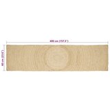  Preproga Naravna in bela 60 x 400 cm Juta, (5000132913) | Shoptok.si