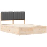  Krevetni okvir s tapiciranim uzglavljem Tamno siva 140 x 190 cm | shoptok.hr