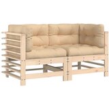 Maison Chic Kotni kavč - Sofa - Kanape z blazinami 2 kosa trdna borovina, (21727365) | Shoptok.si