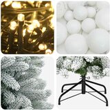  Umjetno božićno drvce s kuglicama 120 cm 150 LED lampica | shoptok.hr