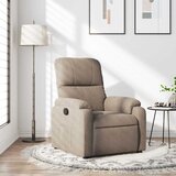  Naslonjač smeđesivi tkanina od mikrovlakana | Shoptok.si