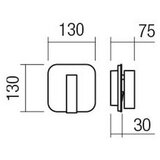  Redo 01-1491 - LED zidna svetiljka QUDA LED/6W/230V + LED/3W CRI 90 bela | Eponuda.com