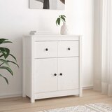  Komoda bijela 70 x 35 x 80 cm od masivne borovine | shoptok.hr