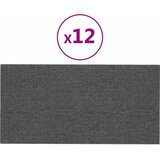  Zidna uzglavlja 12 pcs Tamno siva 60 x 30 cm tkanina | shoptok.hr