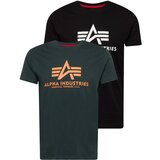 Alpha Industries Majica jelka / svetlo oranžna / črna / bela | Shoptok.si