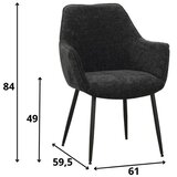 MID.YOU Set Naslanjačev Rennes, Črna, 2 Kos | Shoptok.si