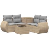  Set sofe 6 kom. Bež i svijetlo siva Poli Rattan i čelik | shoptok.hr