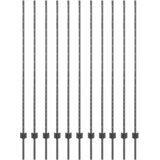  Stup za ogradu 11 pcs Siva 160 cm Čelik | shoptok.hr