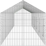 vidaXL Kletka za zajce srebrna 400 x 78 x 78 cm Cinkana jeklena | Shoptok.si