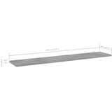Police za knjige 4 kom siva boja betona 100x20x1,5 cm drvene | Shoptok.si