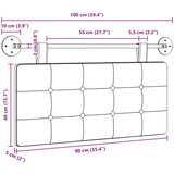  Viseće uzglavlje kreveta tkanina - Tamno siva 90 cm bez LED | shoptok.hr