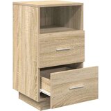 vidaXL Nočna omarica z 2 predaloma sonoma hrast 36x36x68 cm | Shoptok.si