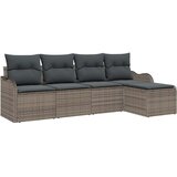  Sjedeća garnitura za vrt 5 kom. Siva poliratan 231 x 117 x 69 cm | Shoptok.si