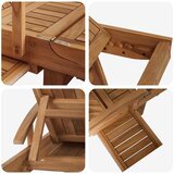  Ležaljka za sunčanje Smeđa 195 x 59 x 78,5 cm Čvrsto teak drvo | shoptok.hr
