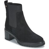 Tommy Hilfiger Polškornji FLAG MID HEEL SUEDE CHELSEA Črna | Shoptok.si