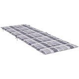  Jastuk za ležaljku sivi karirani 186x58x4 cm tkanina Oxford | Eponuda.com