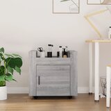 Kolica za radni stol boja sivog hrasta 60 x 45 x 60 cm drvena | shoptok.hr
