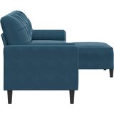 Trosjed s tabureom Plava 210 cm baršunasti | Eponuda.ba