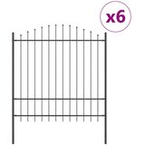 Vrtna Ograda 6 pcs Siva 170 x 215 cm Čelik s prahom premazan | shoptok.hr