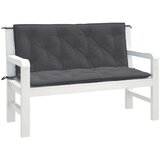 vidaXL Blazina za vrtno klop 2 kos melanž antracit 120x50x7 cm blago | Shoptok.si