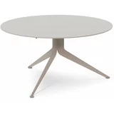Spinder Design Sivi/bež metalni okrugao stolić za kavu ø 76 cm Daley –