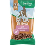 Barkoo Ekonomično pakiranje Mini Bones (semi-moist) 4 x / 8 x 200g - BEZ ŽITARICA - Pačetina s graškom i brusnicama 4 x 200 g