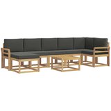 vidaXL Zunanja garnitura za sedenje 8 pcs Bela in antracit Poliester, (5000281024) | Shoptok.si