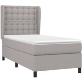  Krevet s oprugama i madracem svjetlosivi 100x200 cm od tkanine | shoptok.hr