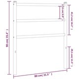  Kovinsko posteljno vzglavje črno 75 cm, (21142374) | Shoptok.si